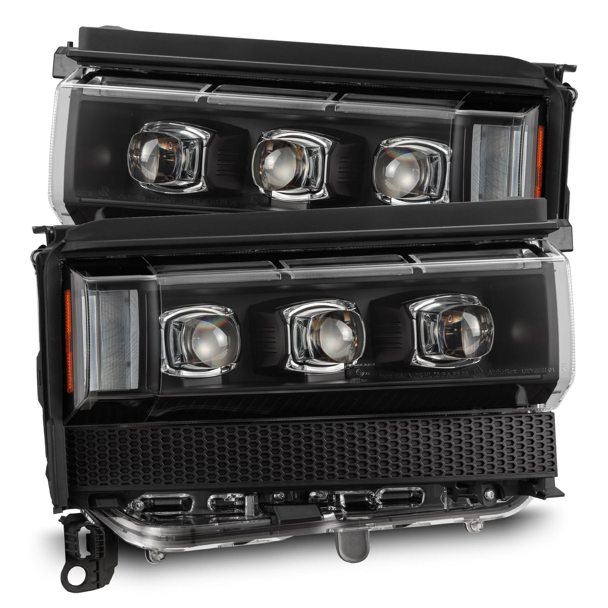 AlphaRex NOVA-Series LED Projector Headlights for Toyota Land Cruiser - Black