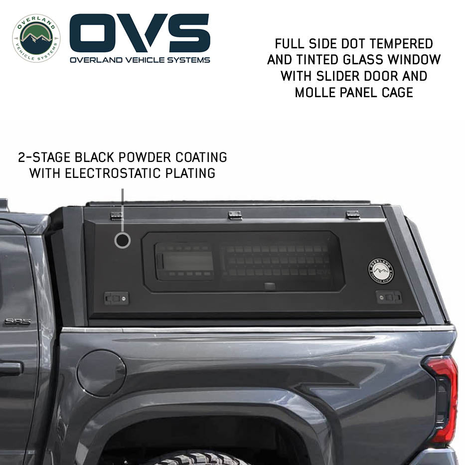 OVS Expedition PRO+ truck cap with full windows for 2024-2027 Toyota Tacoma - view 3