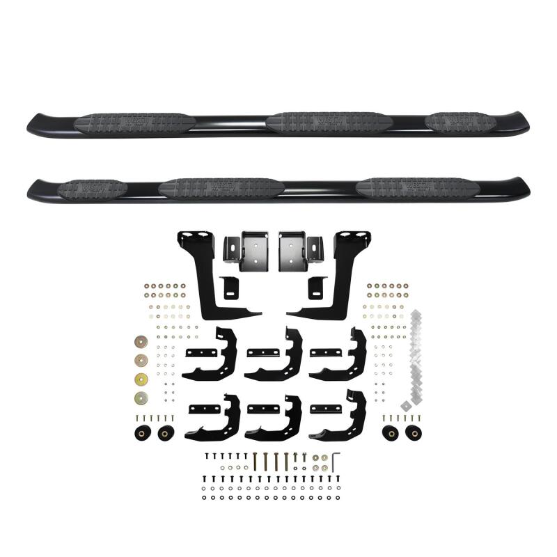 Westin PRO TRAXX 5 Oval Wheel-to-Wheel Nerf Step Bars, Quad Cab, 6 ft. 5 in. Bed, fits Ram 1500