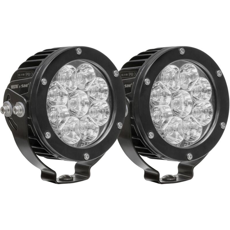 Westin Axis 4.75 in. Round LED Auxiliary Lights, Flood, Pair