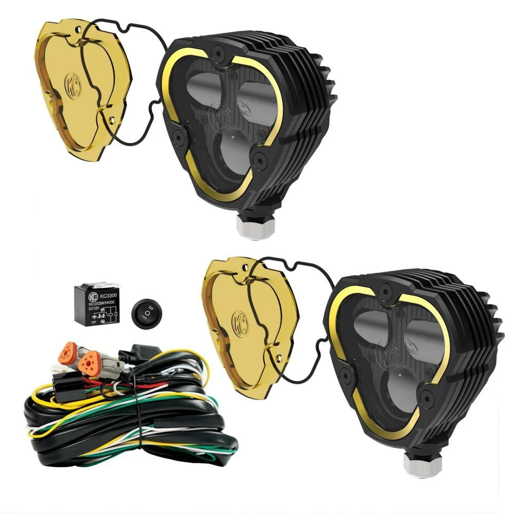 KC HiLiTES FLEX ERA® 3 Dual-Mode SAE Fog Lights — 2-Light Master Kit (284)