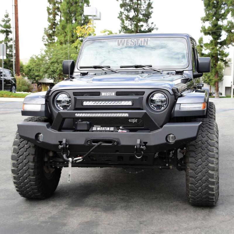 Westin WJ2 Full Width Front Bumper with LED Light Bar Mount, fits Jeep Wrangler