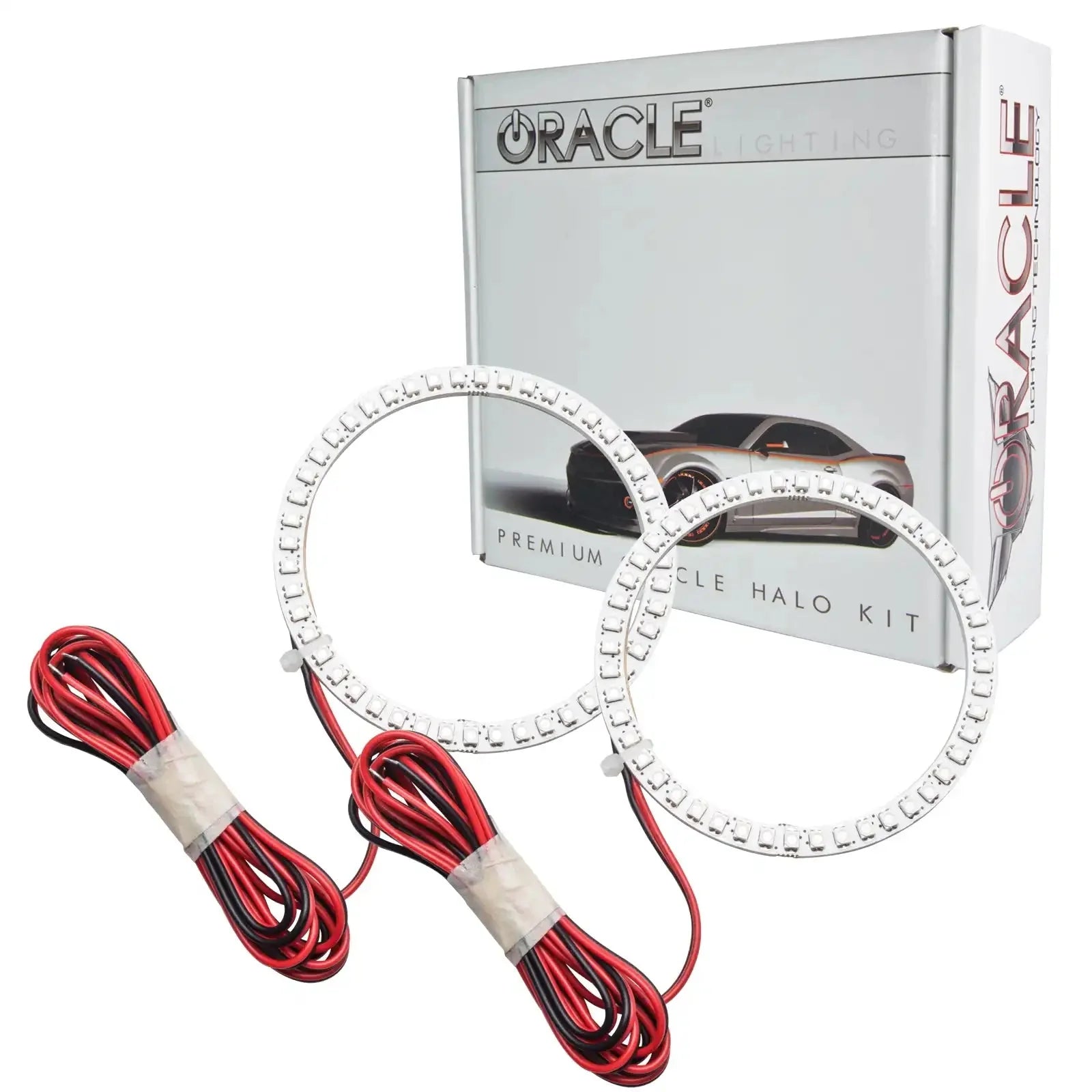 Oracle halo headlight kit with two LED rings and wiring for off-road vehicles