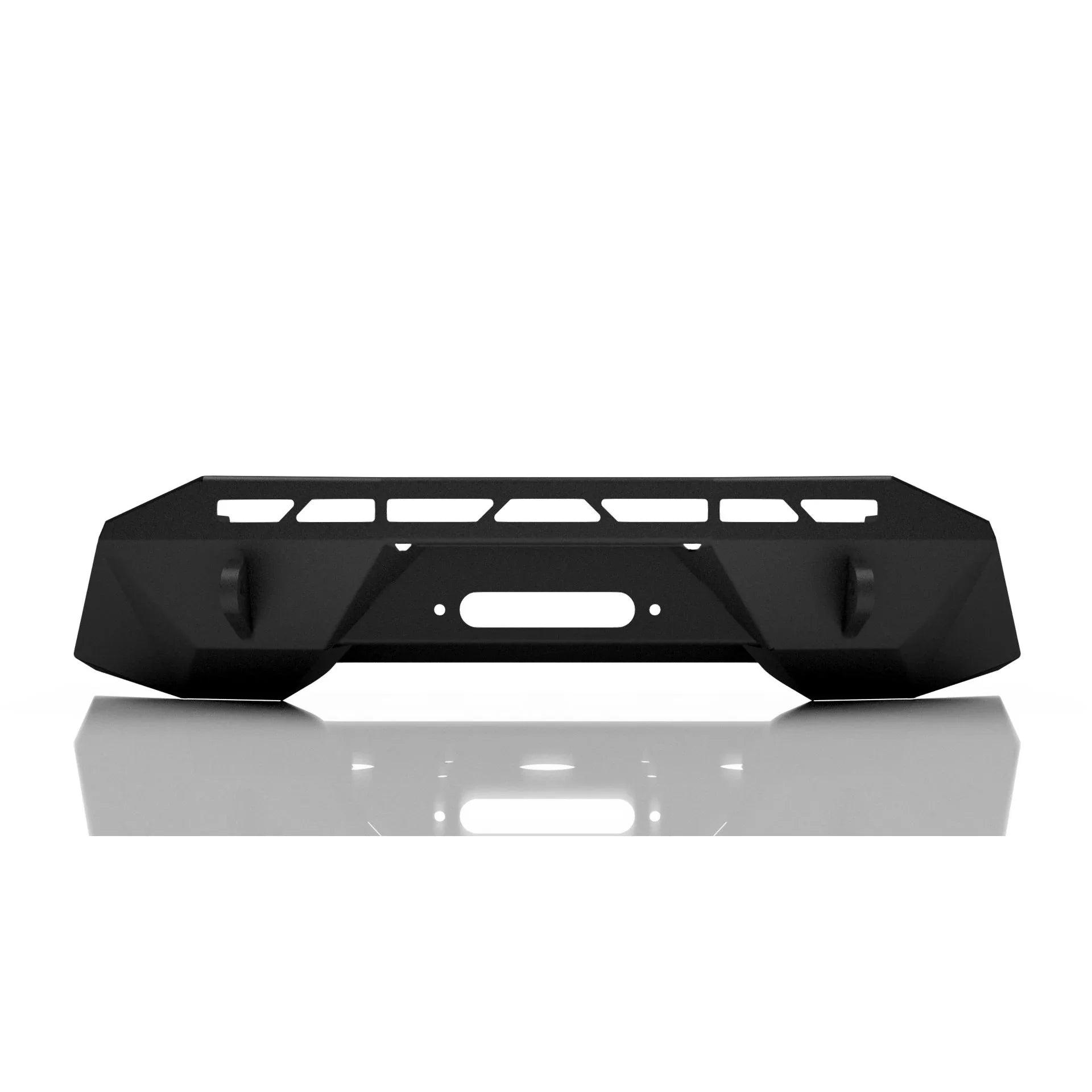 Black steel front bumper for 2021 Chevy Colorado, rugged off-road accessory, isolated view