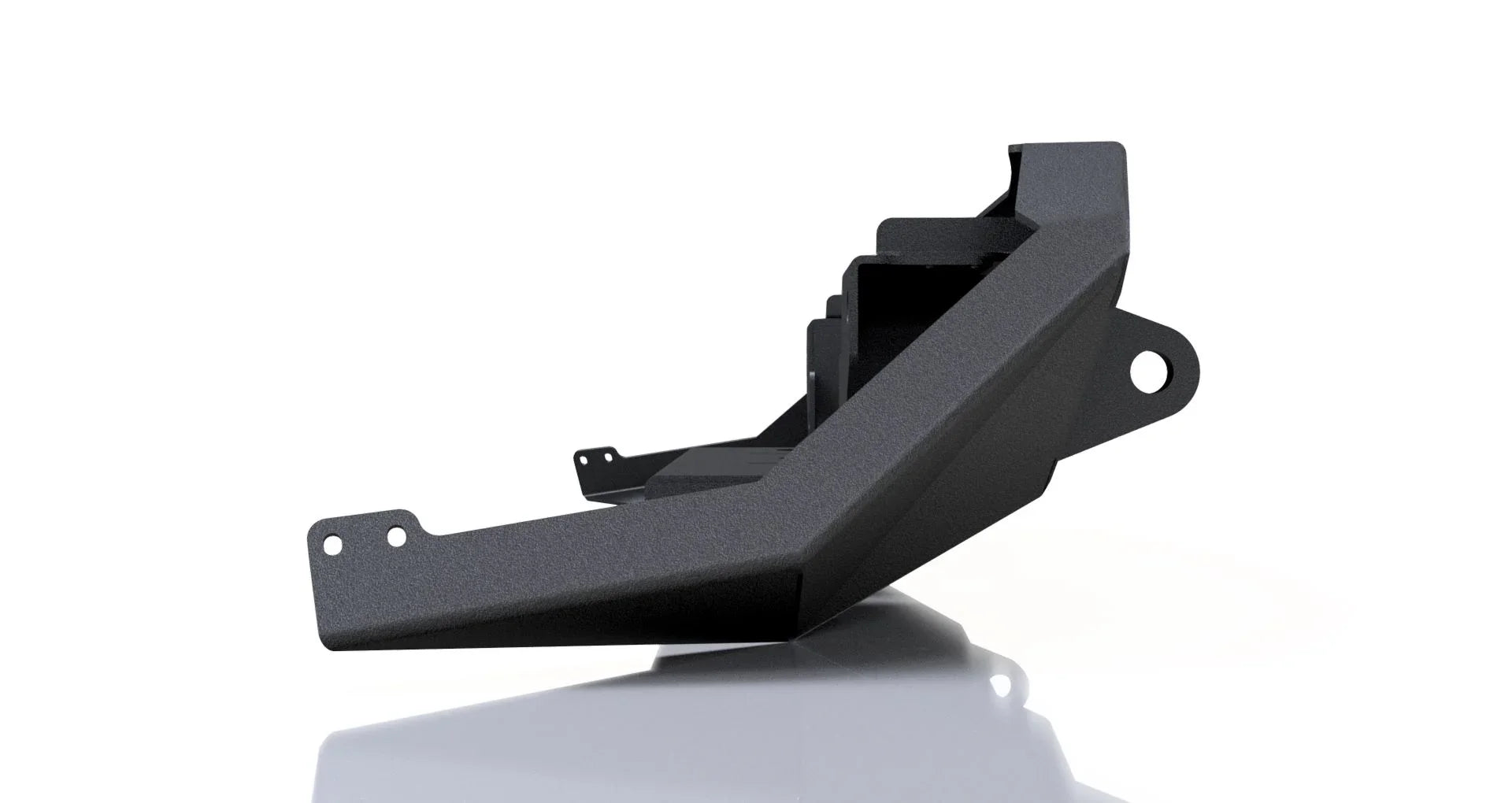 2021 Chevy Colorado black powder-coated steel covert front bumper on white background