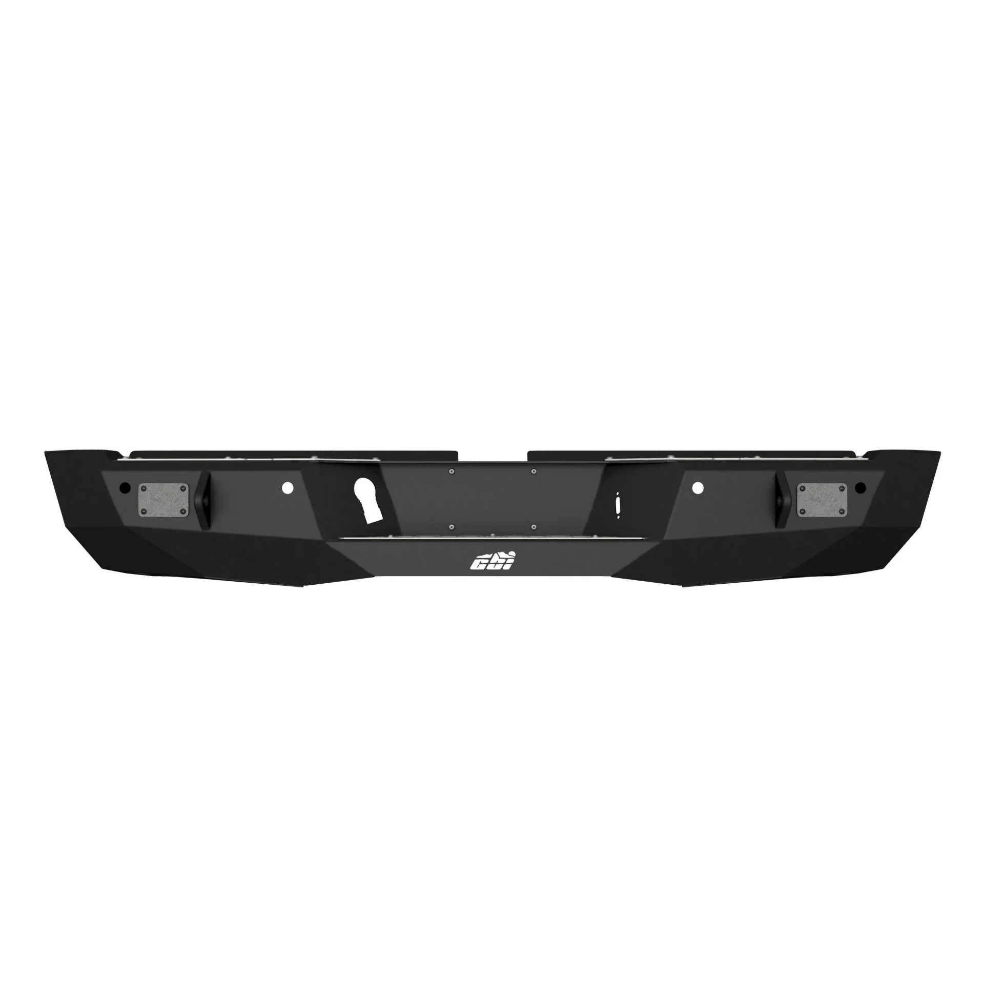 Black steel rear bumper for 2nd gen Toyota Tundra, off-road and overlanding accessory