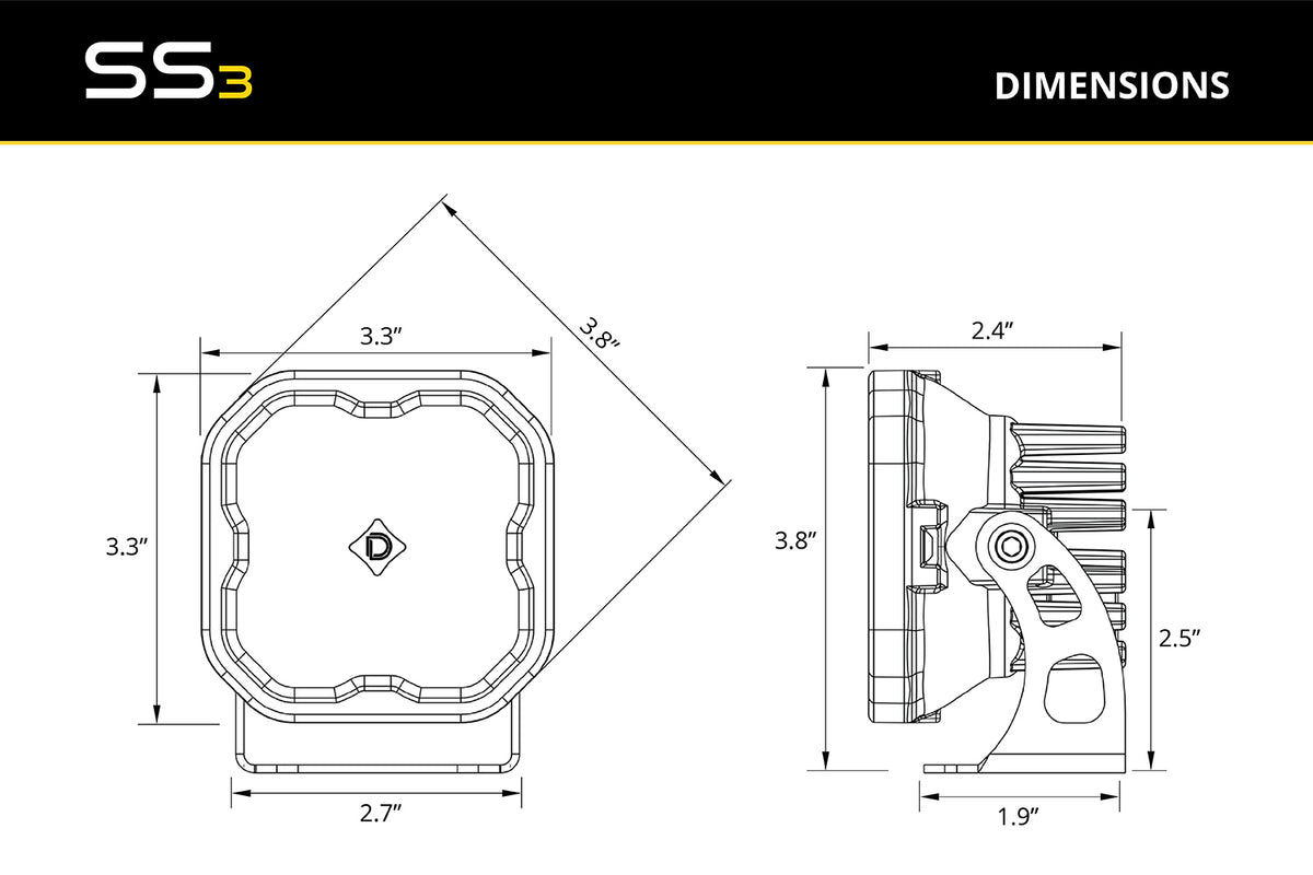 Diode Dynamics SS3 Dual-Color LED pod for trucks and SUVs