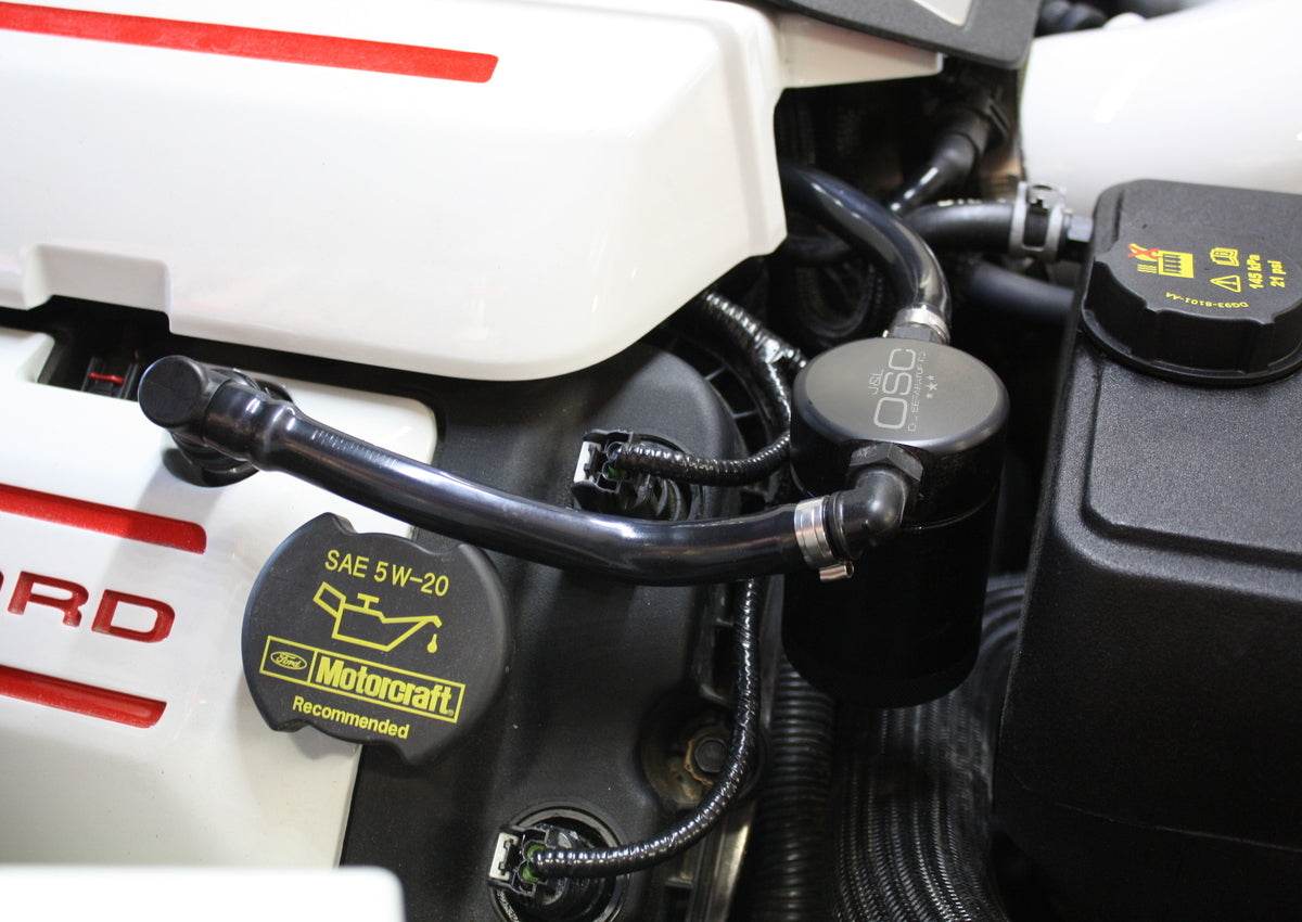J&L Oil Separator 3.0 Passenger Side, Black Anodized - S&B