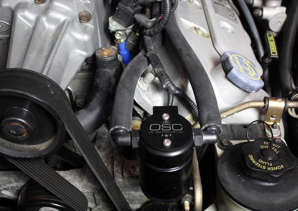 J&L Oil Separator 3.0 Driver Side, Black Anodized - S&B