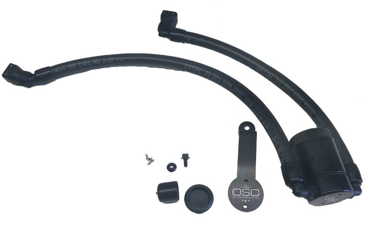 J&L Oil Separator 3.0 Driver Side, Black Anodized - S&B