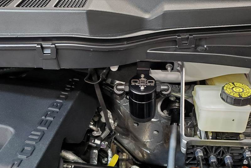J&L Oil Separator 3.0 Passenger Side, Black Anodized