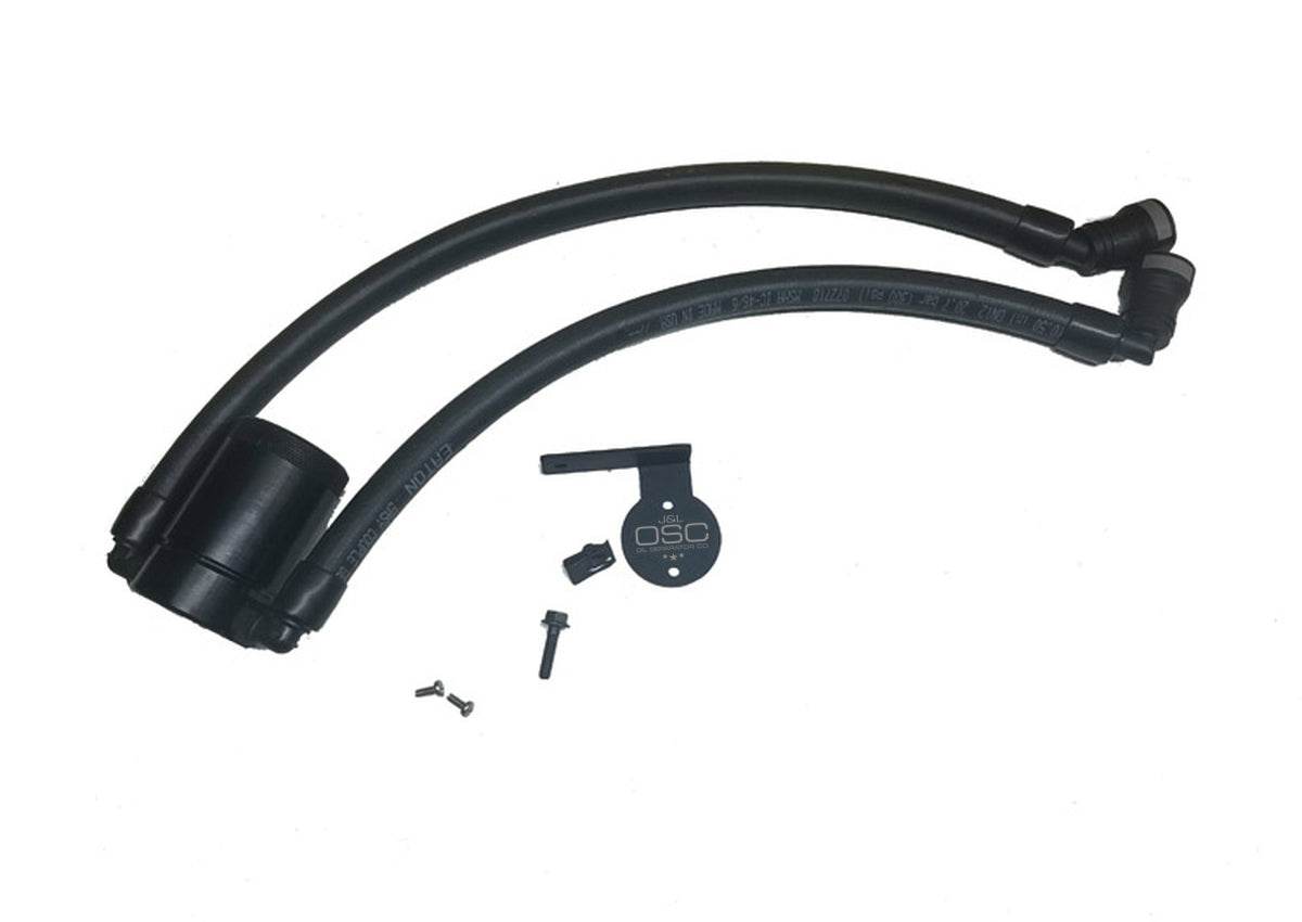 J&L Oil Separator 3.0 Passenger Side, Black Anodized - S&B