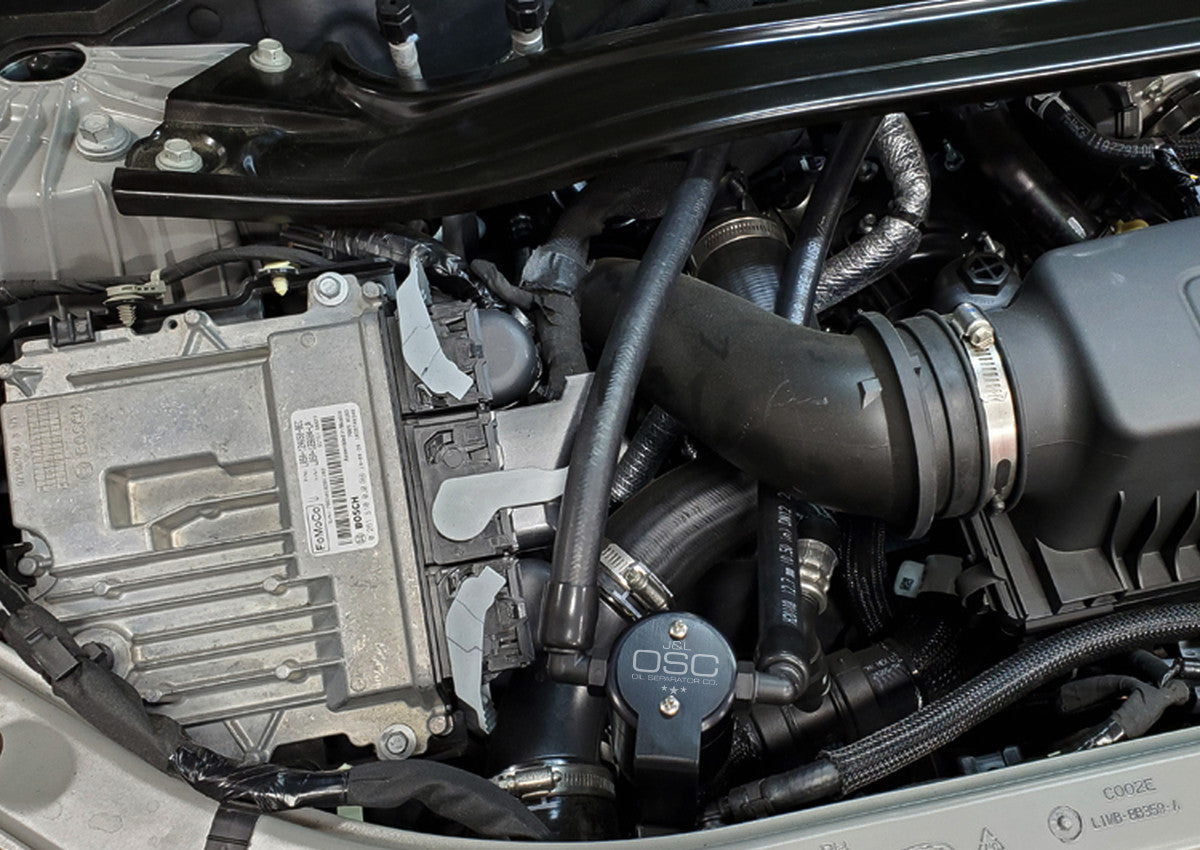 J&L Oil Separator 3.0 Passenger Side, Black Anodized