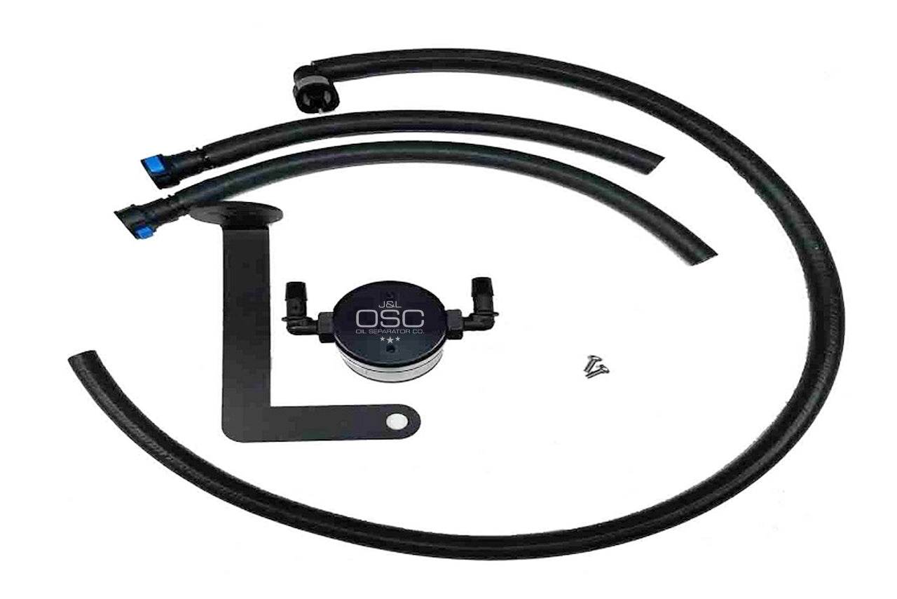 J&L Oil Separator 3.0 Passenger Side, Black Anodized - S&B