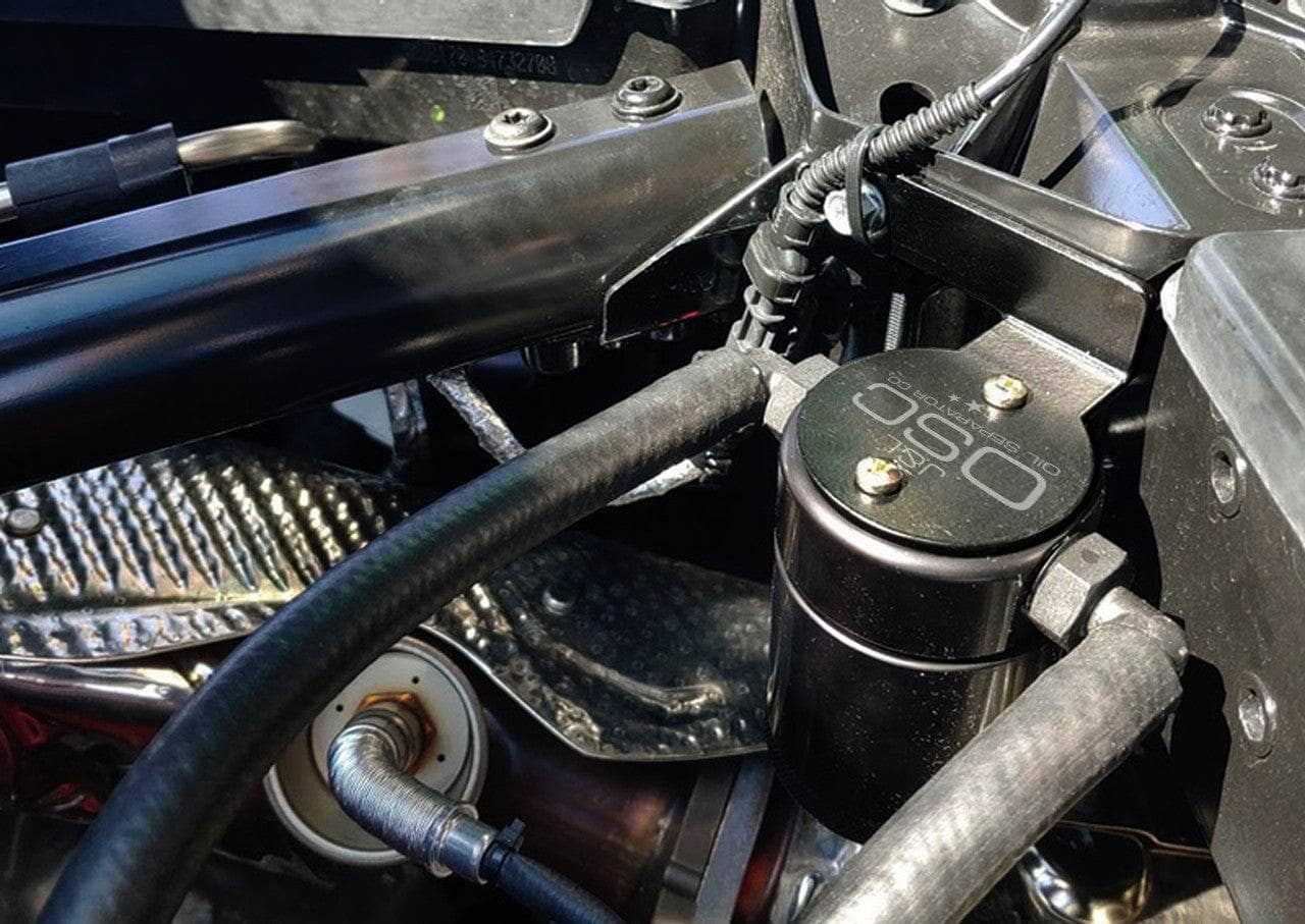 J&L Oil Separator 3.0 Passenger Side, Black Anodized