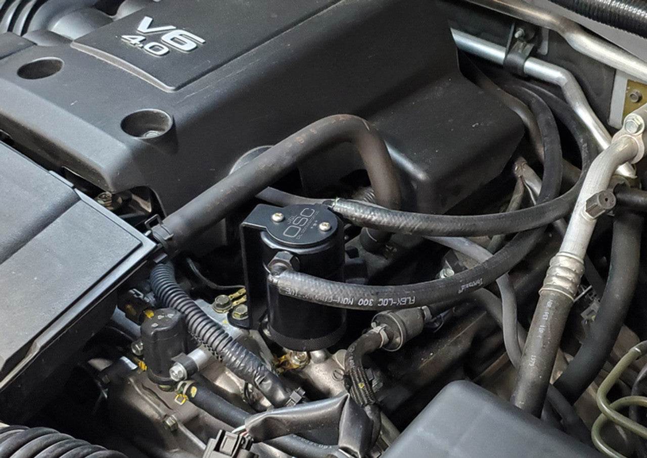 J&L Oil Separator 3.0 Passenger Side, Black Anodized