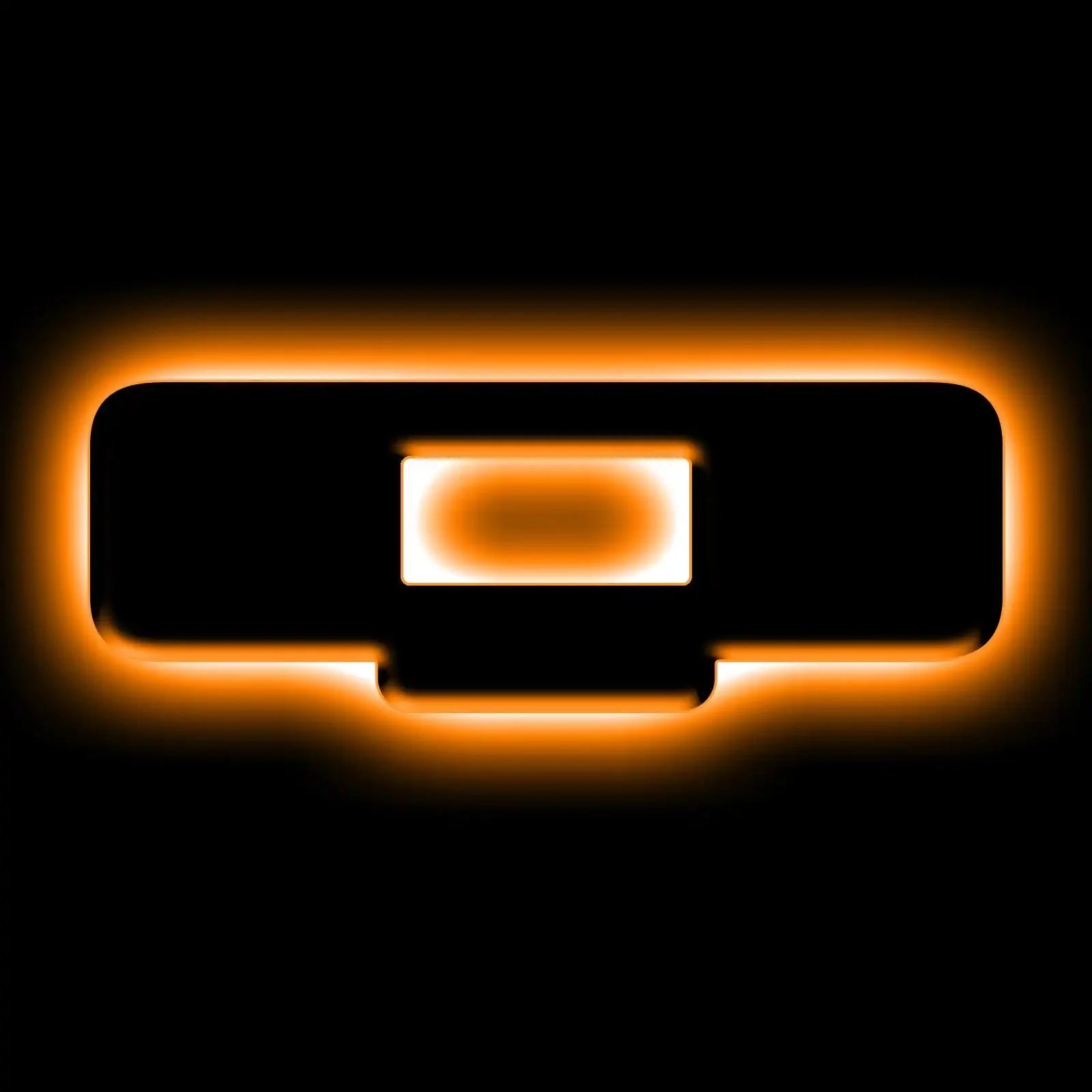 Amber LED tailgate light for Toyota Tacoma, glowing in dark, vehicle accessory