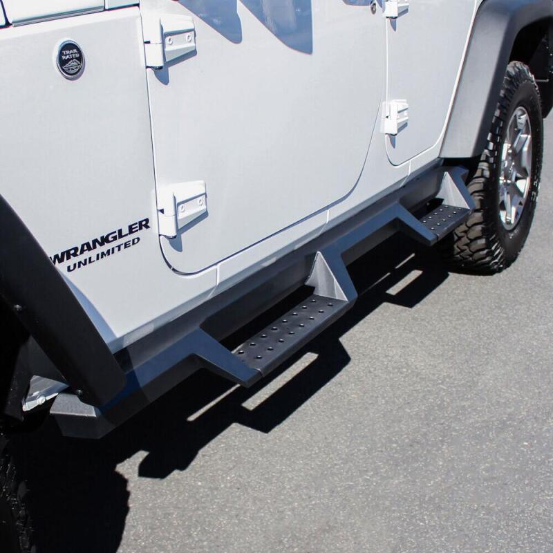Westin HDX Drop Nerf Step Bars, 4-Door Unlimited, fits Jeep Wrangler