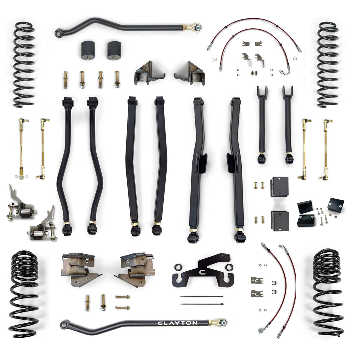 Clayton Off Road Overland+ 4.5-inch long arm lift kit for 2021+ Jeep Wrangler 392