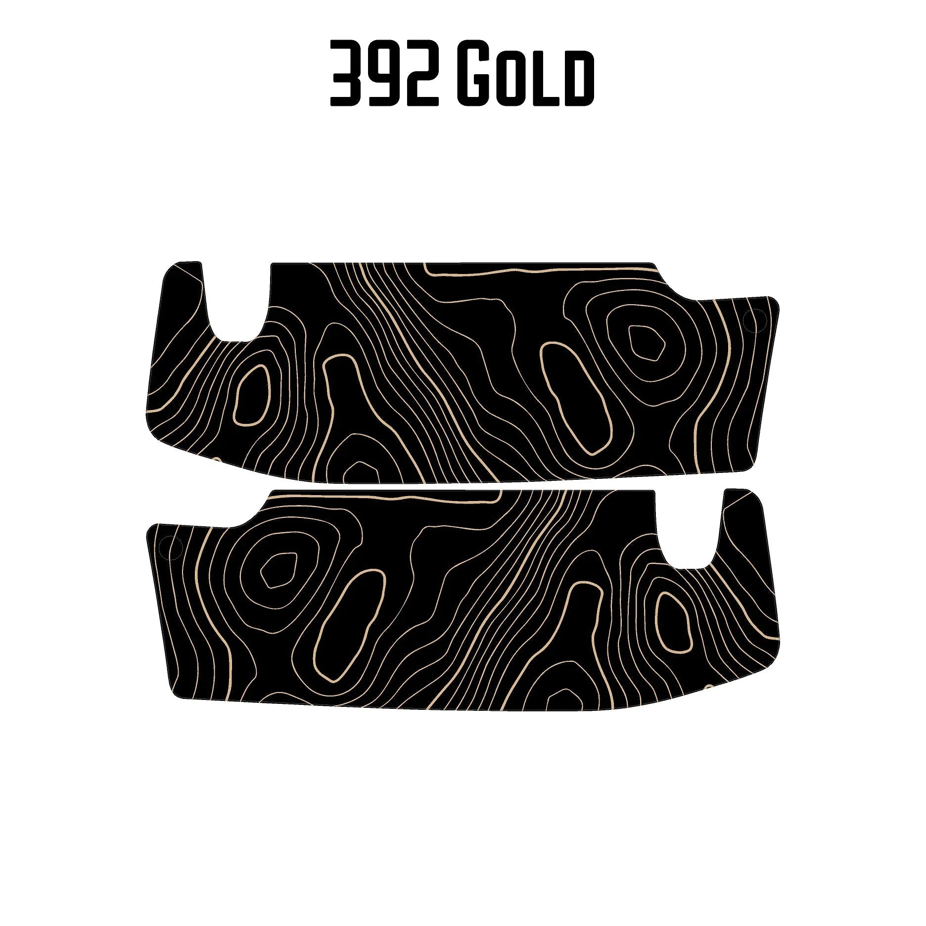 Topographic Map Sun Visor Overlays - 2018+ Jeep Wrangler JL / Jeep Gladiator JT