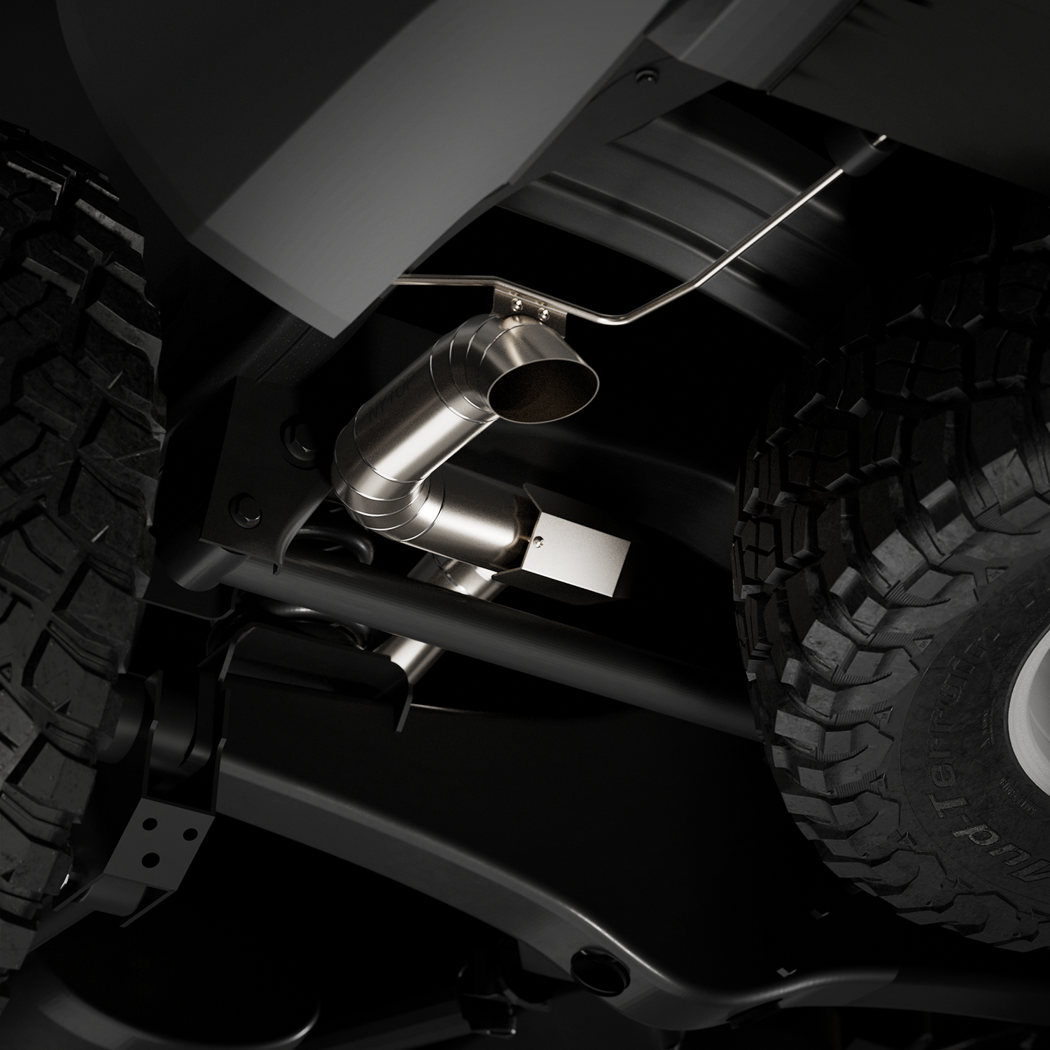 2024-Current Lexus GX550/Toyota Land Cruiser Titanium Axle Dump Exhaust