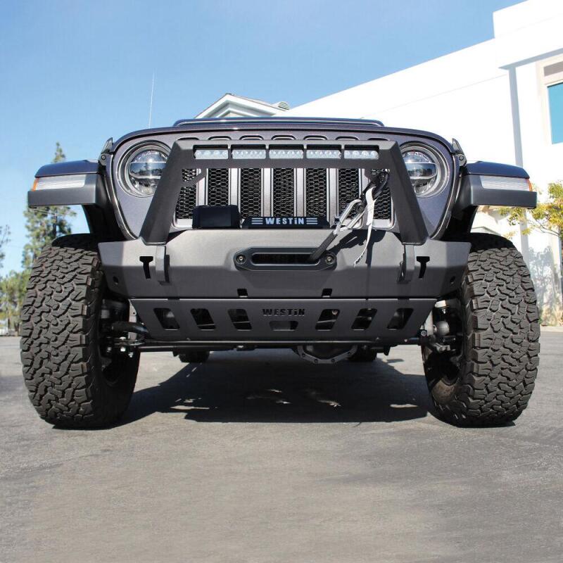 Westin WJ2 Stubby Front Bumper, fits Jeep Wrangler