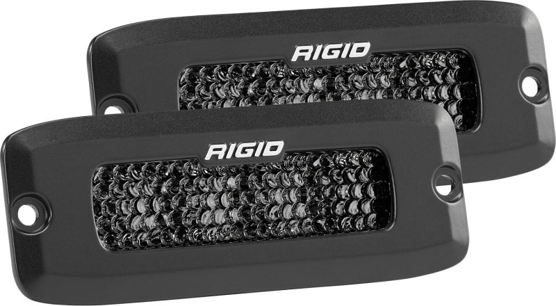 RIGID SR-Q Series PRO Midnight Edition Light Pair, Spot Diffused, Flush Mount