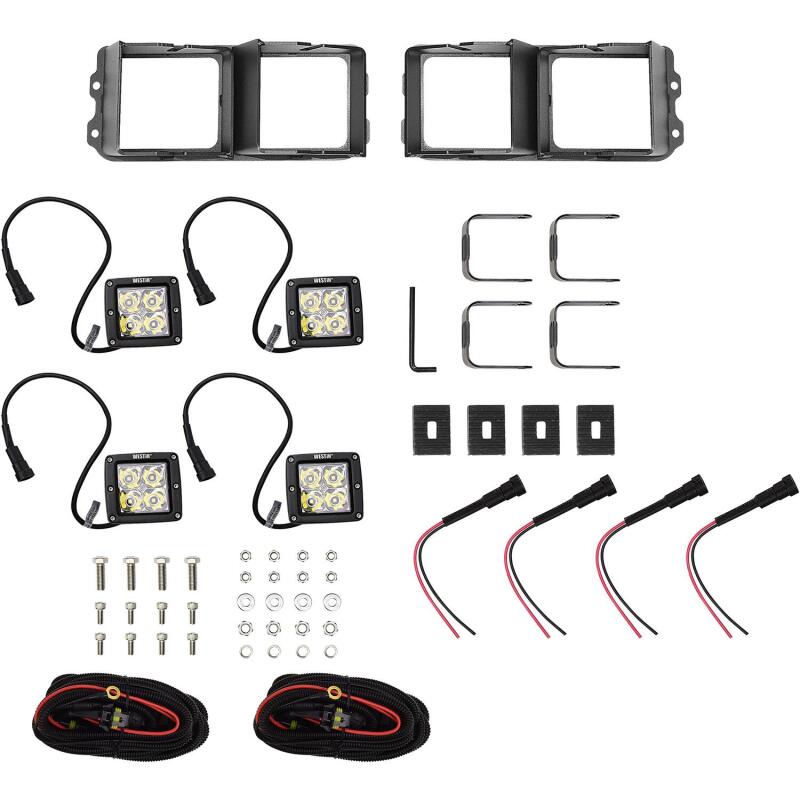 Westin Universal Square LED Light Kit for Outlaw Bumpers