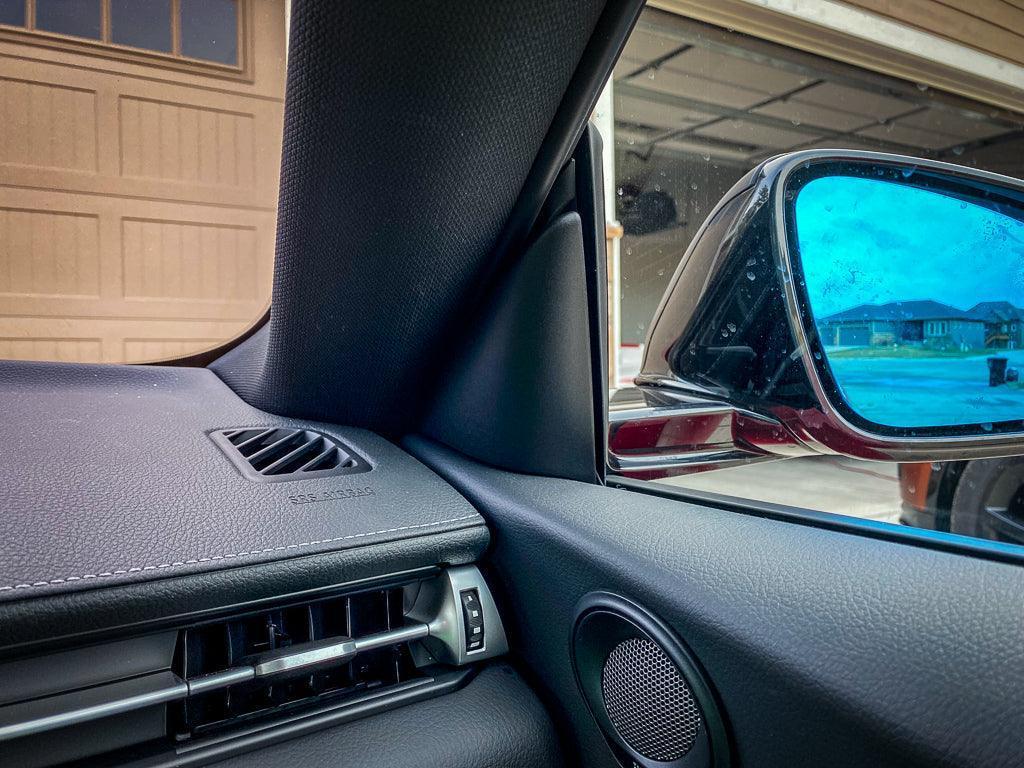 3D Carbon Inner Door Window Triangle Trim Overlays - 2020+ Supra