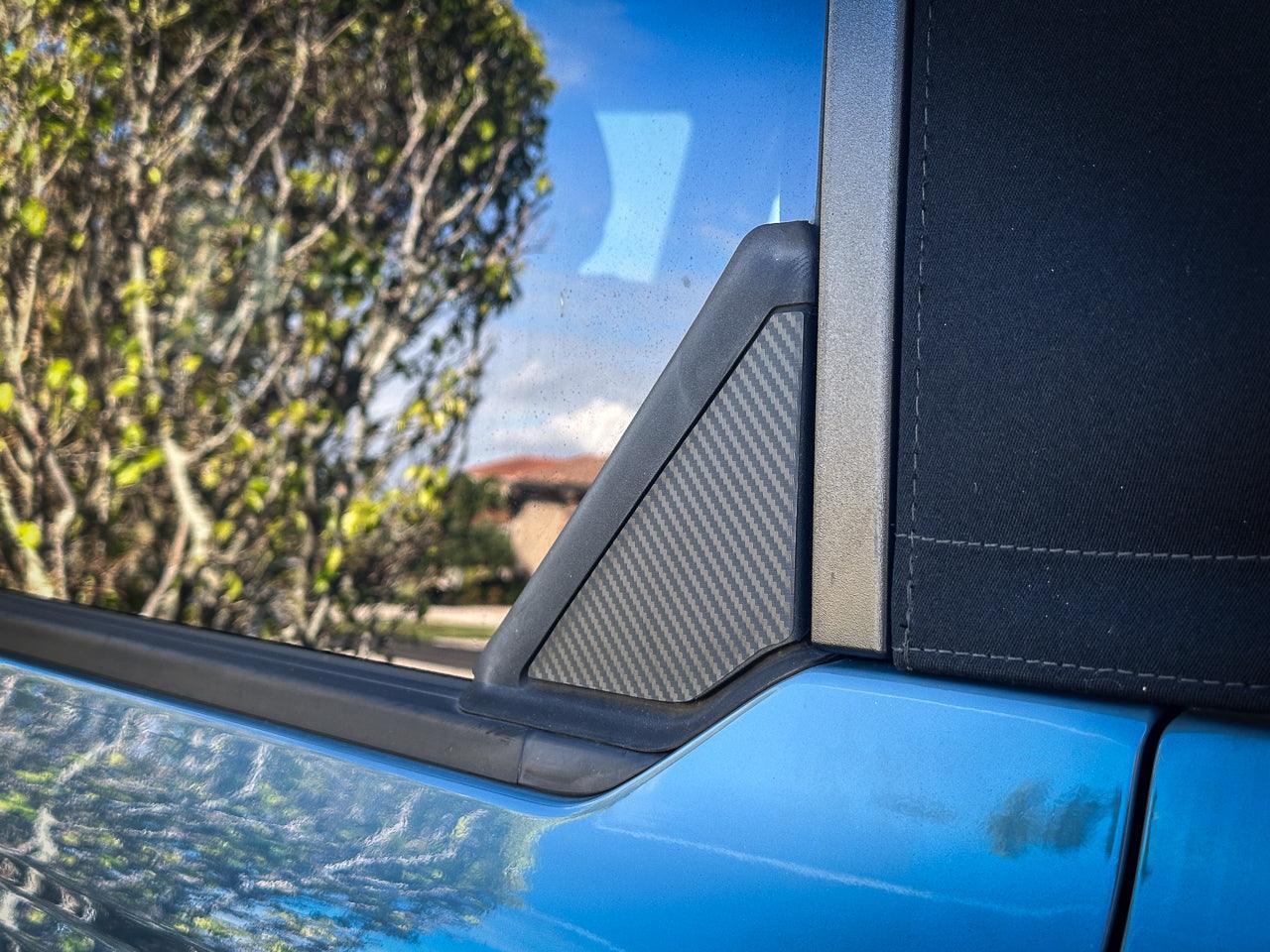 StickerFab 3D Carbon Rear Window Triangle Overlay - 2021+ Bronco 4 Door