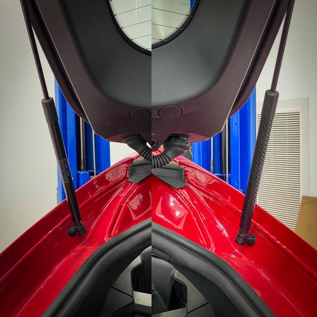 3D Carbon Trunk Hatch Strut Overlays - 2020+ Supra