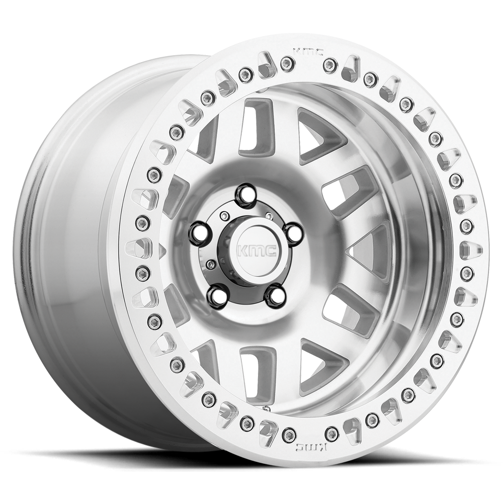 KMC KM229 Machete Crawl Beadlock wheel in Machined, universal fit