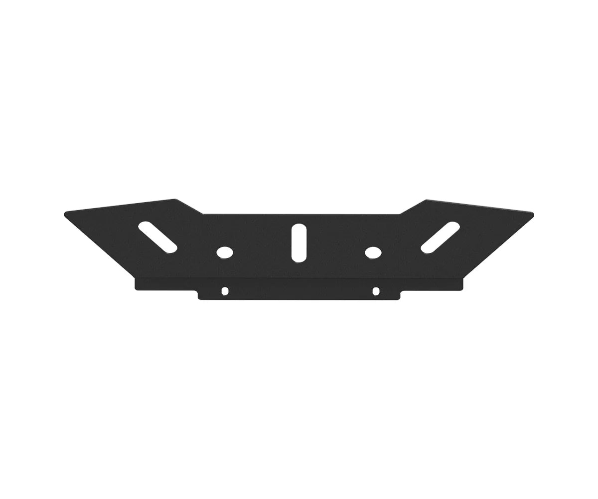 Black steel skid plate for 3rd gen Toyota Tundra, overland truck accessory