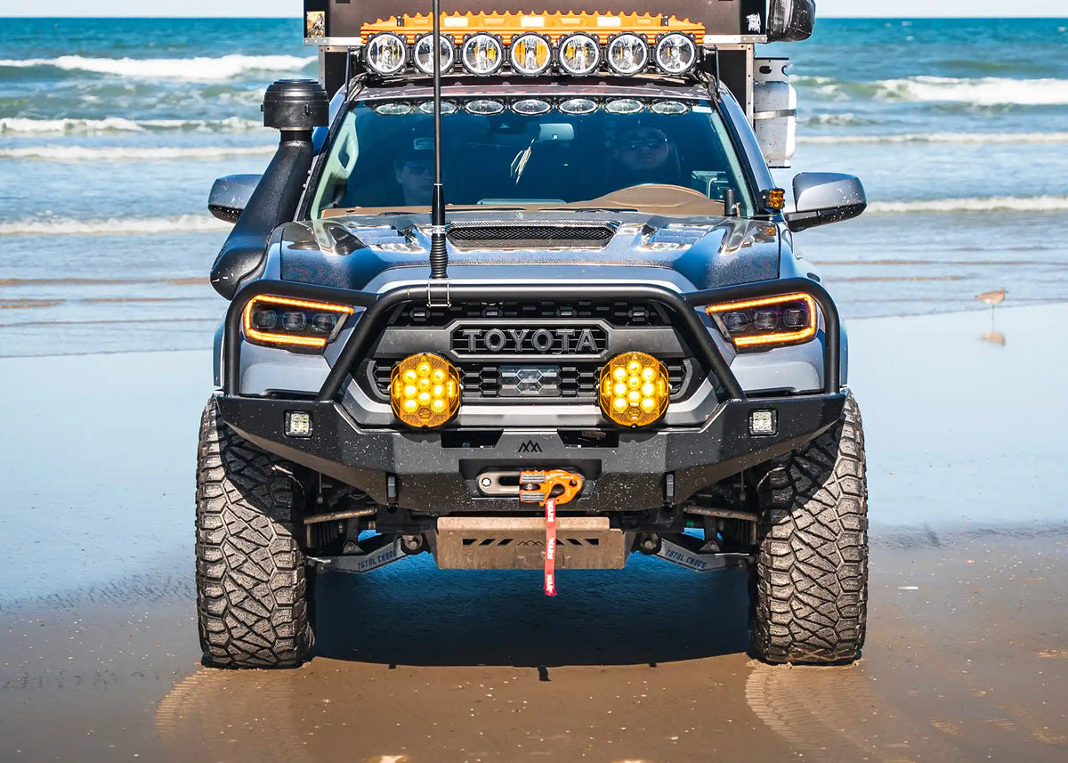 3rd-gen-toyota-tacoma-front-bumper-with-bull-bar-installed - NVMOS