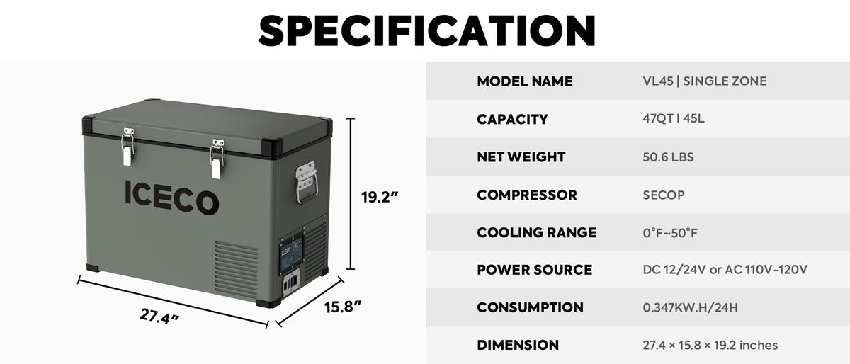 ICECO VL45 features