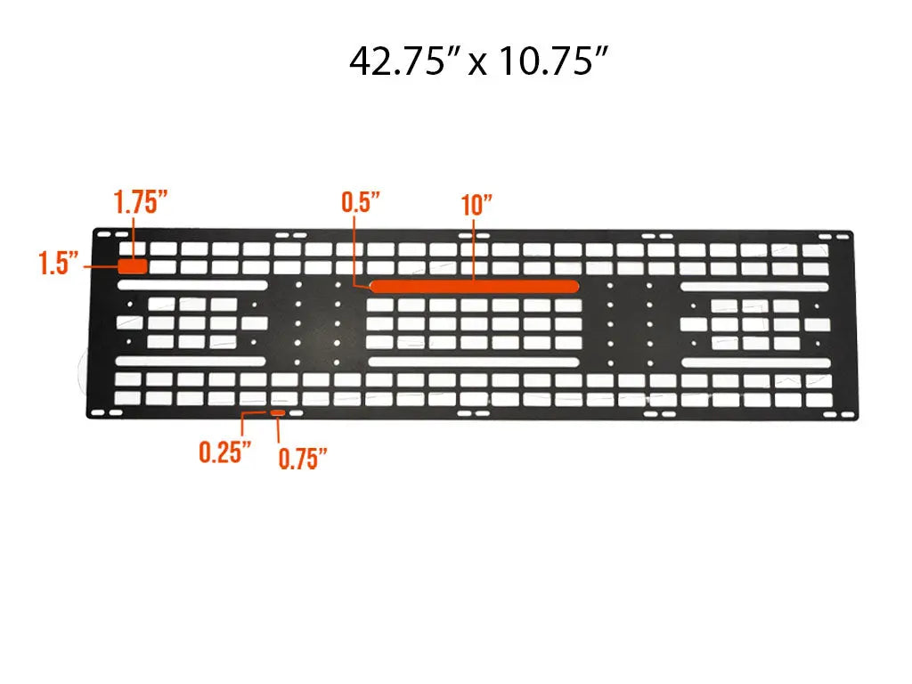 MOLLE panel for Victory 4x4 roof rack on 2005-2015 Toyota Tacoma