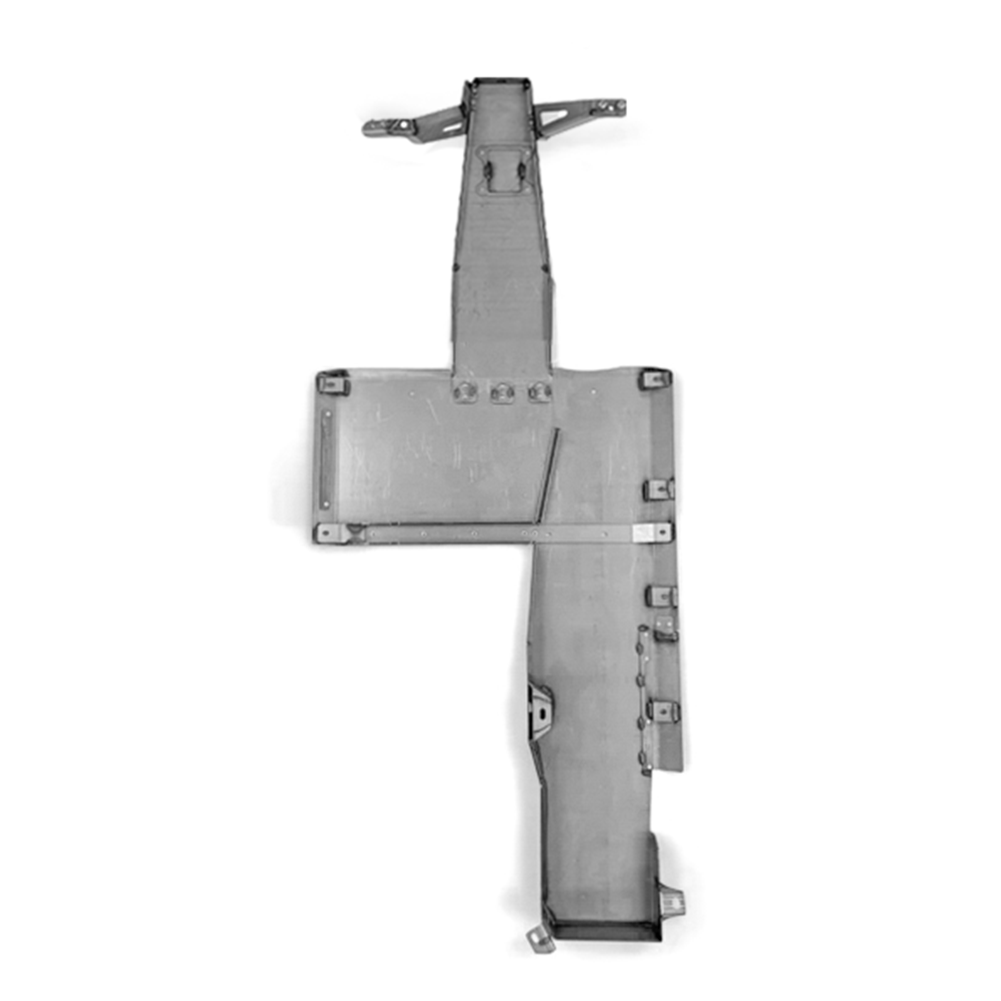 Aluminum skid plate for Toyota Tacoma overlanding and expedition vehicle protection