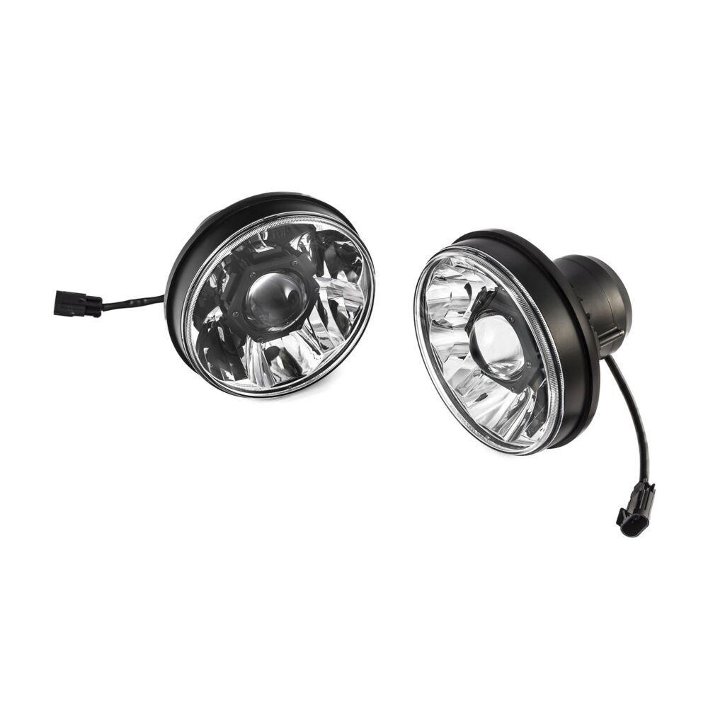 KC HiLiTES 7" Gravity® LED Pro DOT Headlight - Driving Beam - Pair - Universal / 07-18 Jeep JK