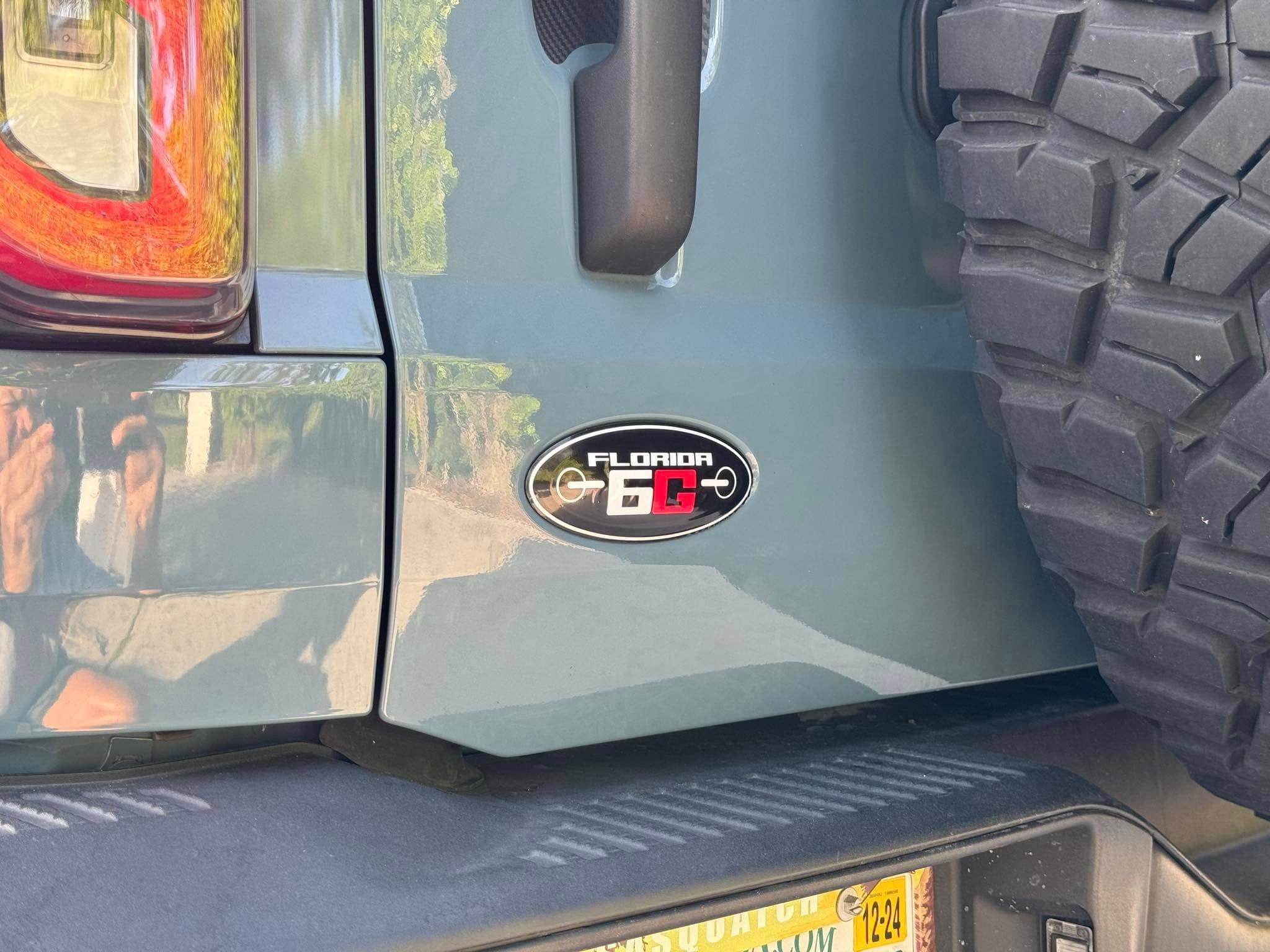 Florida FL6G Club Sticker for Rear Emblem Oval - 2021-2024 Bronco / Bronco Sport