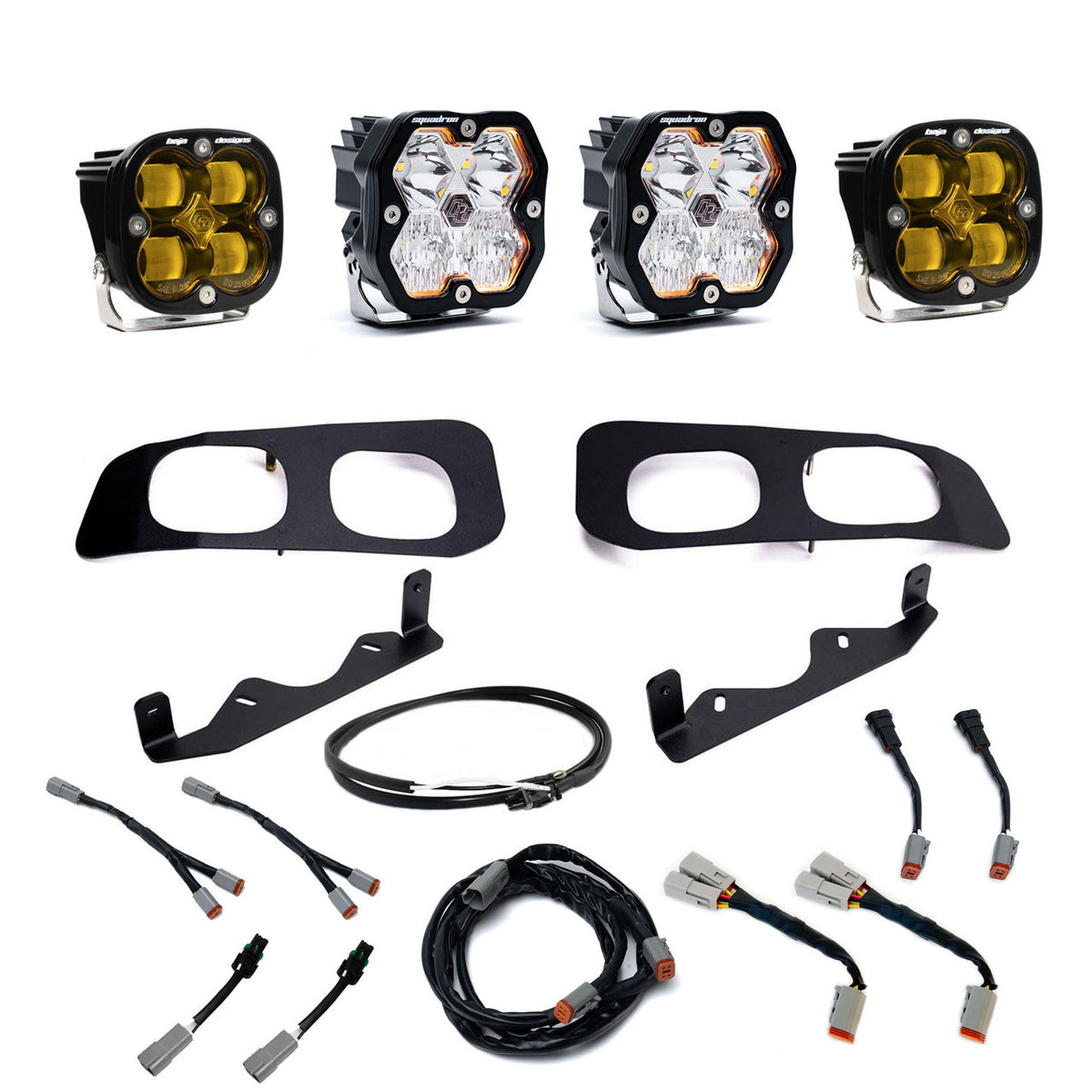 Baja Designs Squadron 2.0 Sport/Squadron SAE Dual Fog Pocket Light Kit - Ford 2023-26 F-250/350 Super Duty