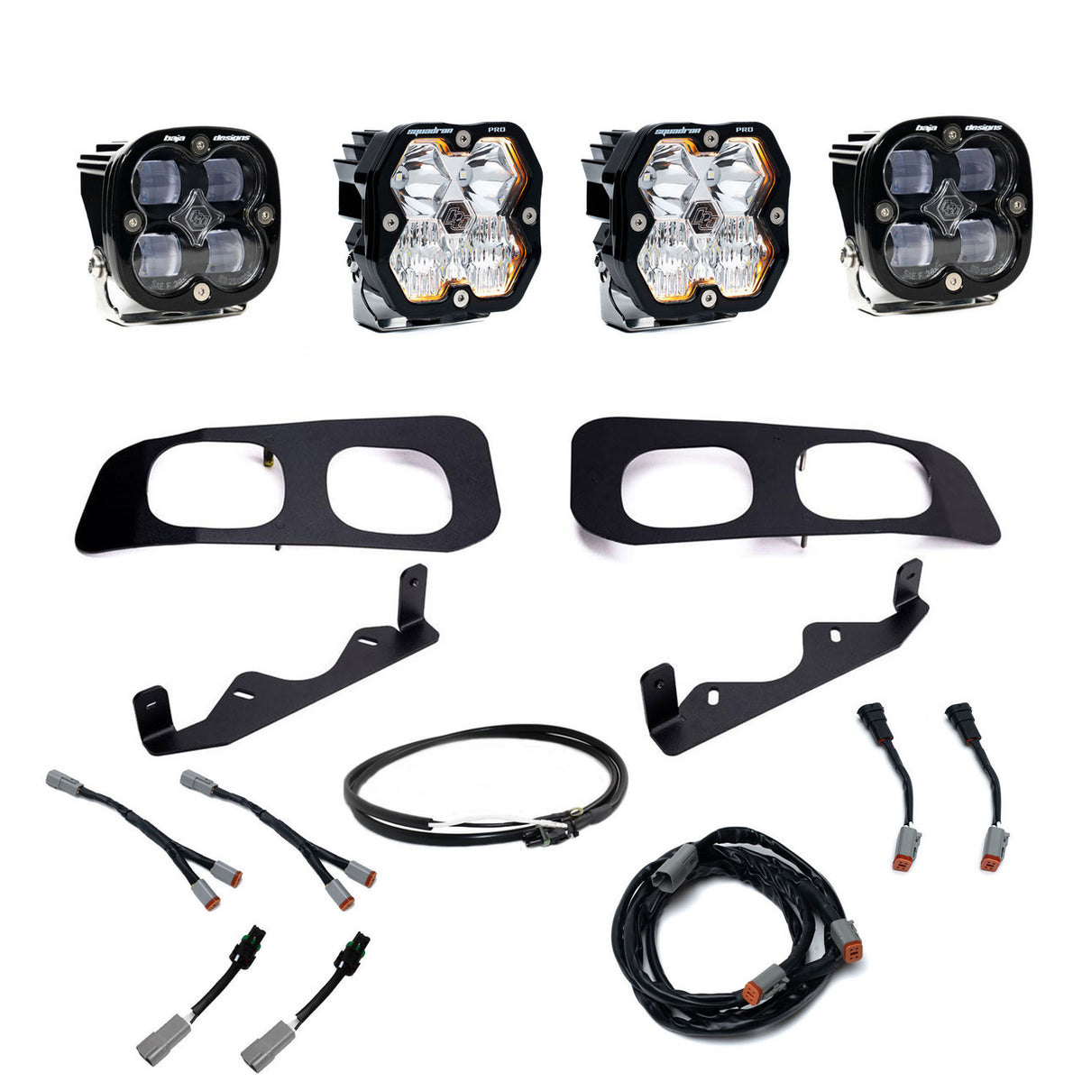 Baja Designs Squadron 2.0 Pro/Squadron SAE Dual Fog Pocket Light Kit - Ford 2023-26 F-250/350 Super Duty