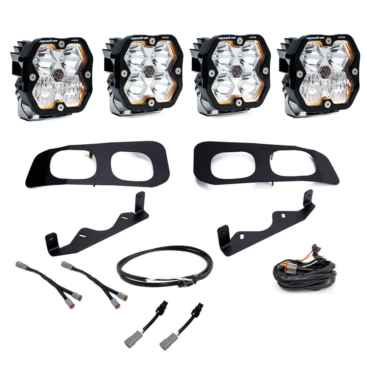 Baja Designs Squadron 2.0 Pro Dual Fog Pocket Light Kit - Ford 2023-26 F-250/350 Super Duty