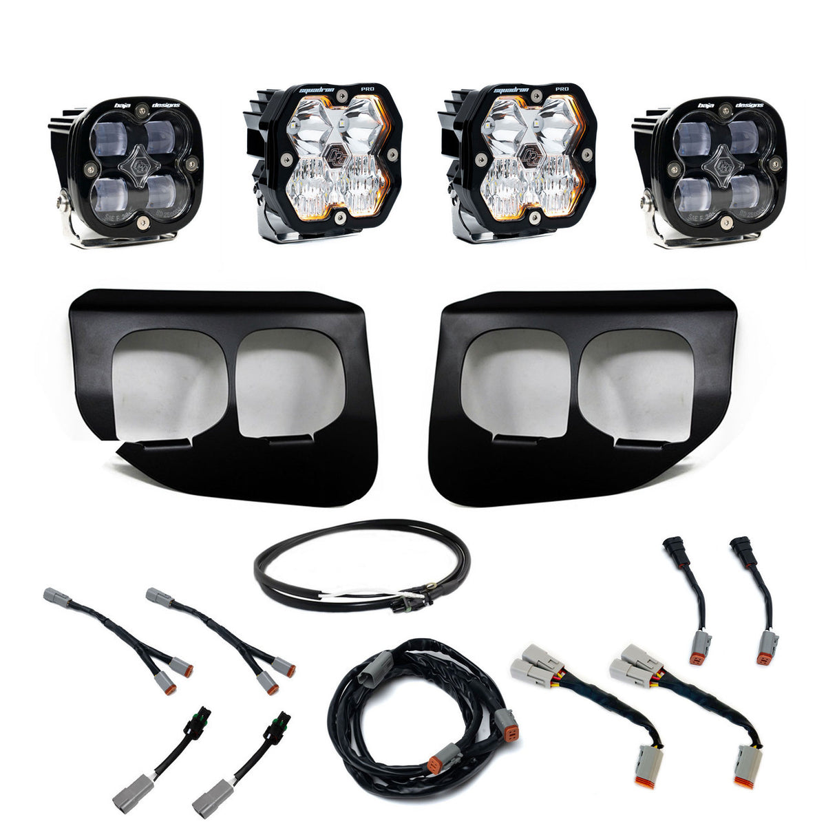 Baja Designs Squadron 2.0 Pro/Squadron SAE Dual Fog Pocket Light Kit - Ford 2020-22 F-250/350 Super Duty