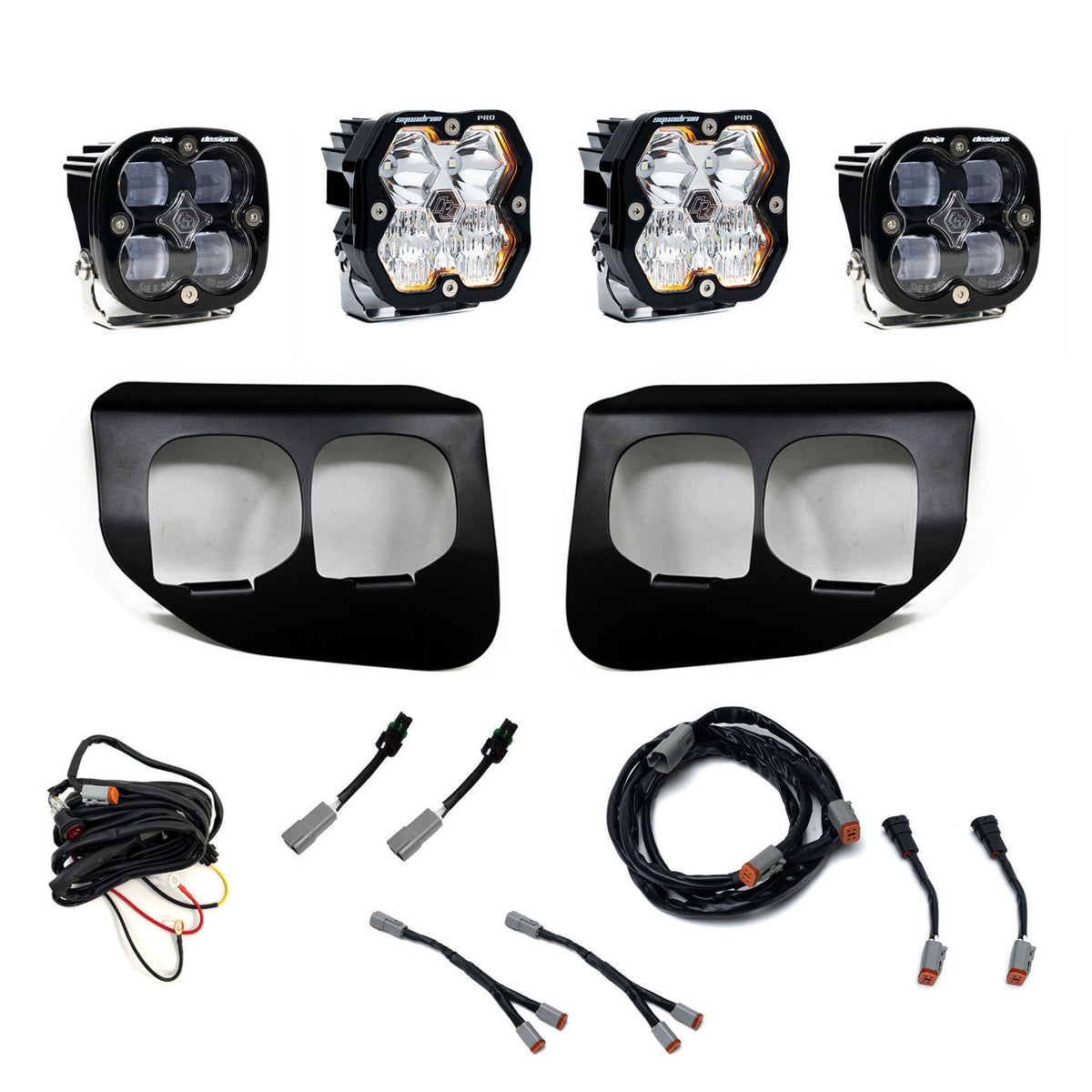 Baja Designs Squadron 2.0 Pro/Squadron SAE Dual Fog Pocket Light Kit - Ford 2020-22 F-250/350 Super Duty