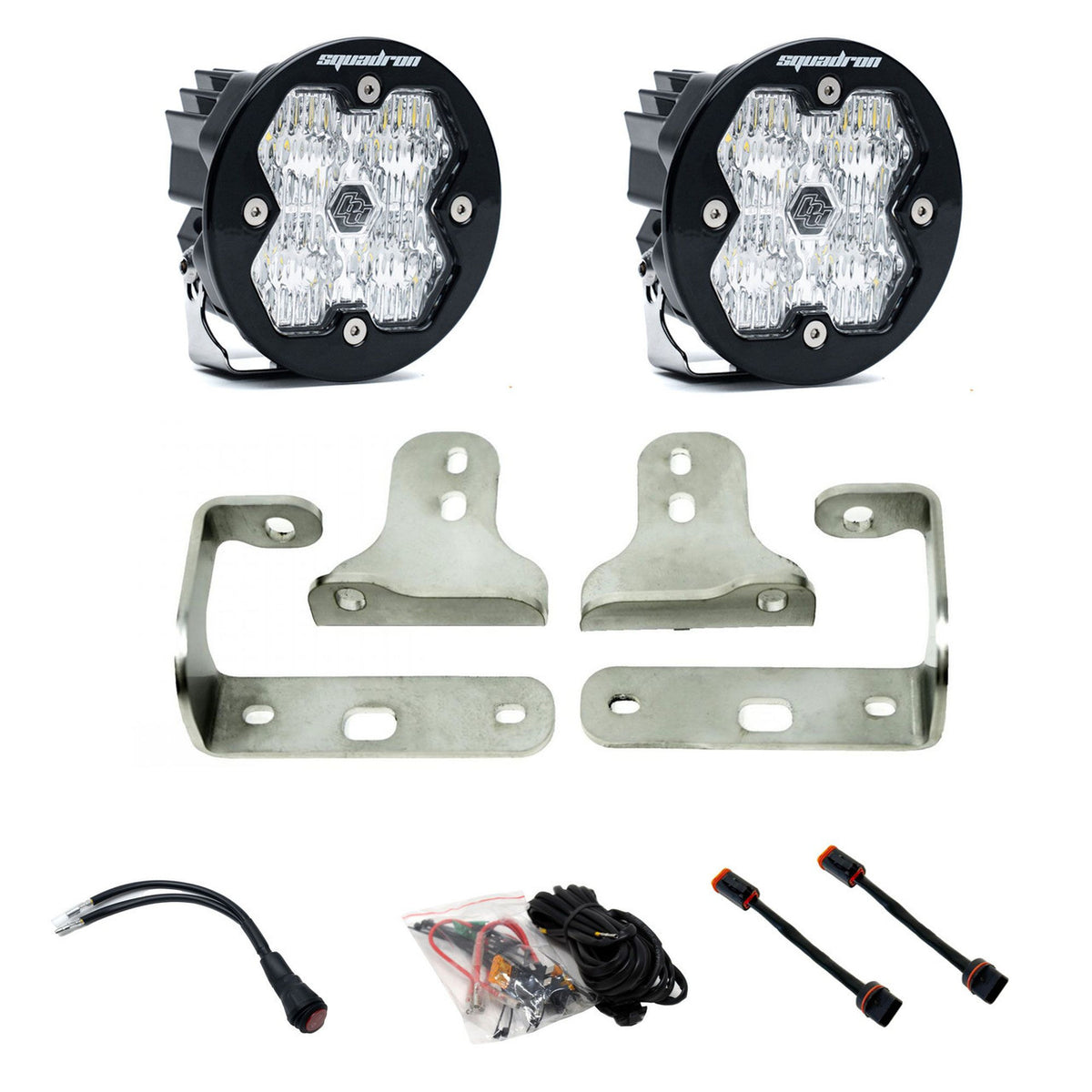 Baja Designs Squadron-R 2.0 Sport Fog Pocket Light Kit - Jeep 2018-26 Wrangler JL; 2020-26 Gladiator JT