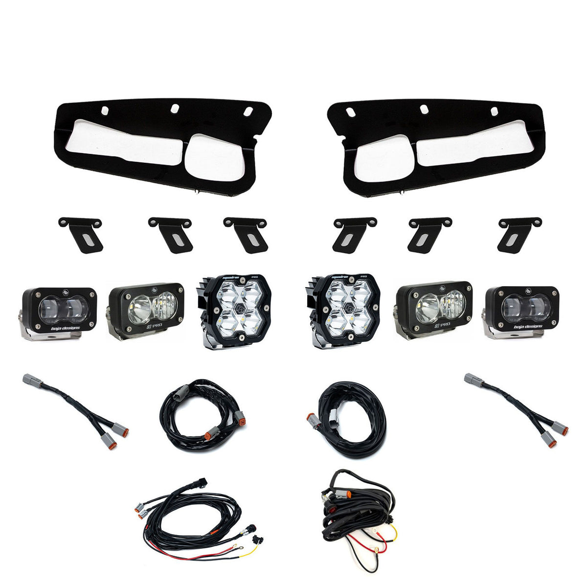 Baja Designs Squadron 2.0 Pro/S2 Pro/S2 SAE "Pro" Fog Pocket Light Kit - Ford 2021-26 Bronco; 2022-24 Bronco Raptor; Note: w/ Steel Bumper