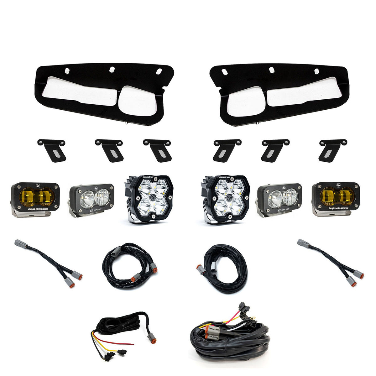Baja Designs Squadron 2.0 Sport/S2 Sport/S2 SAE "Sportman" Fog Pocket Light Kit - Ford 2021-26 Bronco; 2022-24 Bronco Raptor; Note: w/ Steel Bumper