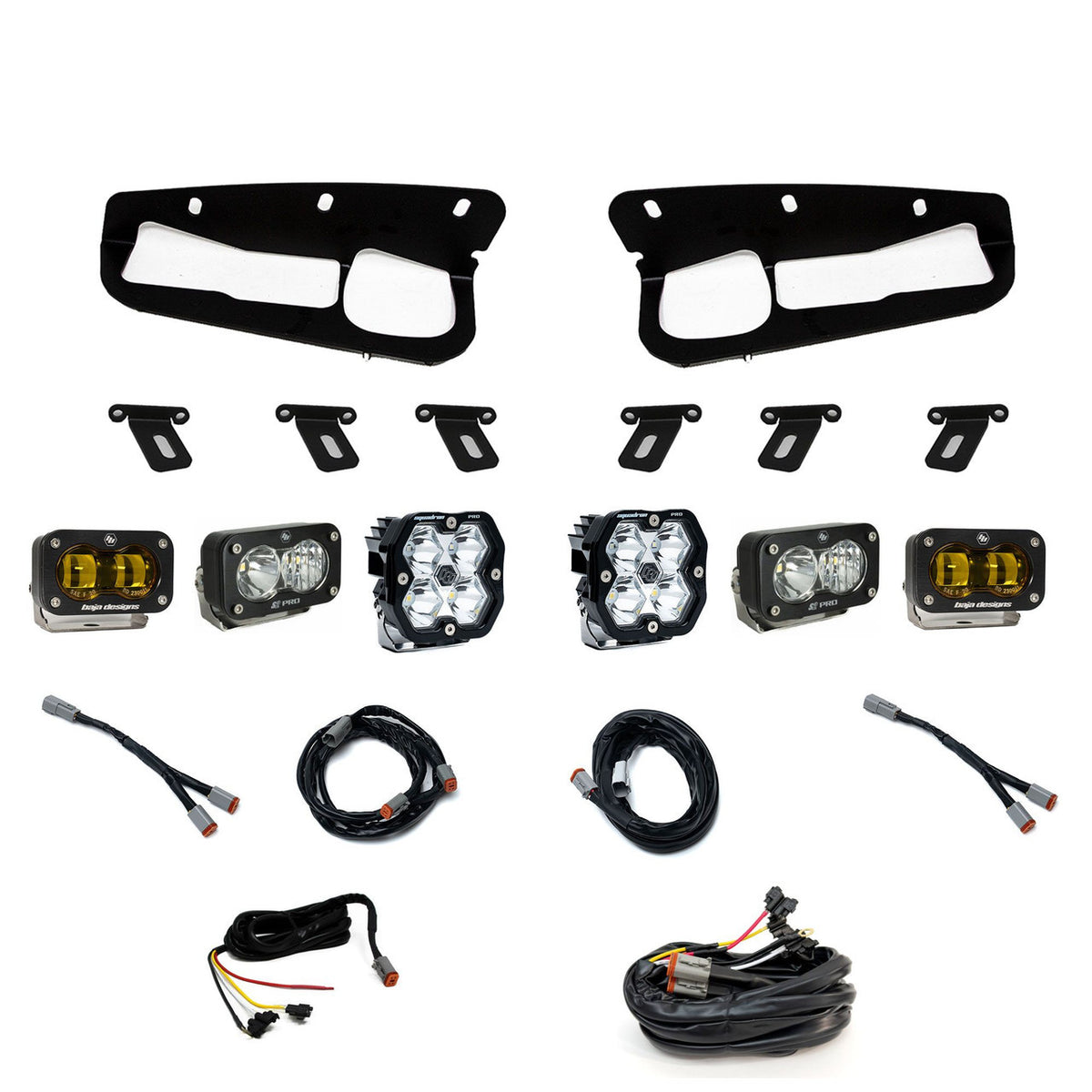 Baja Designs Squadron 2.0 Pro/S2 Pro/S2 SAE "Pro" Fog Pocket Light Kit - Ford 2021-26 Bronco; 2022-24 Bronco Raptor; Note: w/ Steel Bumper