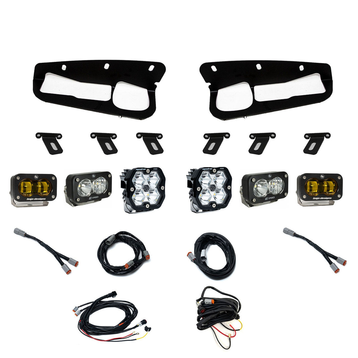Baja Designs Squadron 2.0 Pro/S2 Pro/S2 SAE "Pro" Fog Pocket Light Kit - Ford 2021-26 Bronco; 2022-24 Bronco Raptor; Note: w/ Steel Bumper
