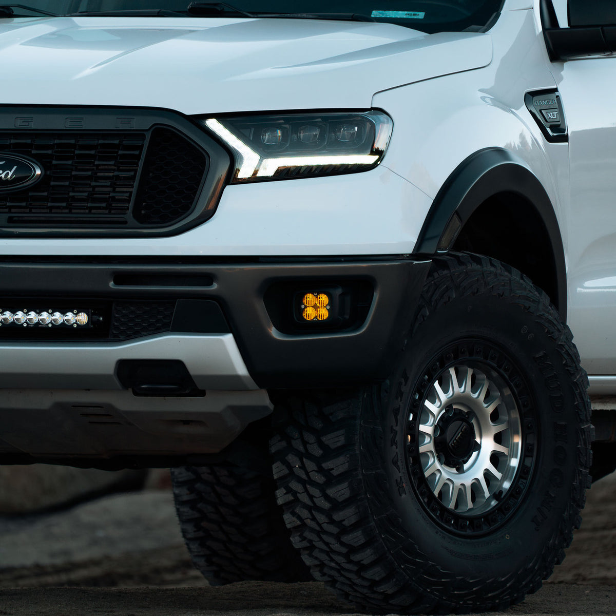 Baja Designs Ford Squadron Pro Fog Pocket Light Kit - Ford 2019-2023 Ranger; 2021-2025 Bronco NOTE: w/ OE Plastic Bumper